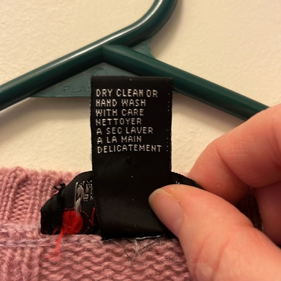 Pink cable knit Outlander sweater 100% wool size Small - Picture 4 of 8